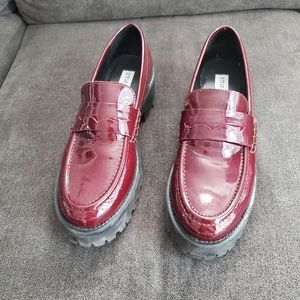Steve Madden patent leather loafers, size 7 1/2